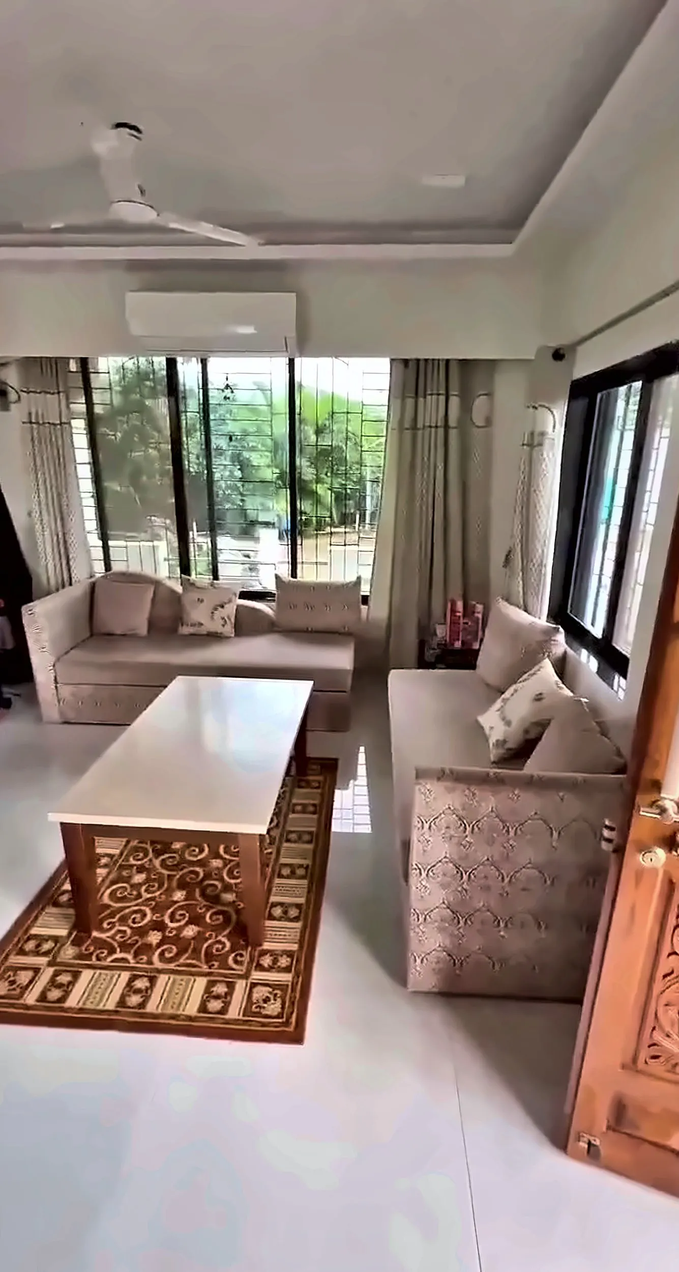 The living room, Aamantara Villa, Karjat